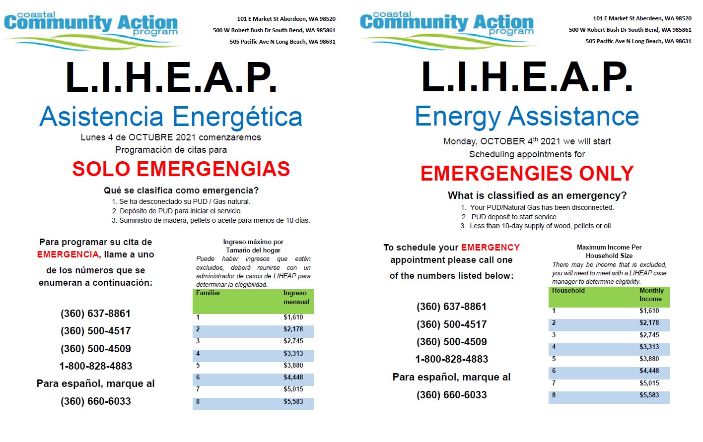 LIHEAP Emergency Appts