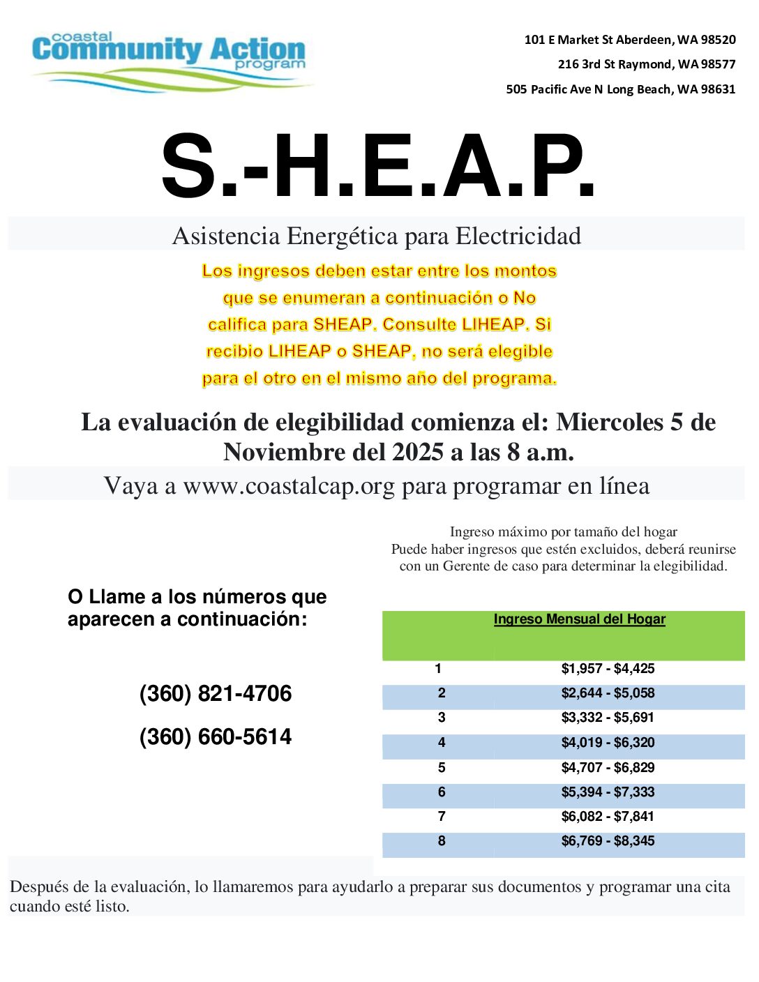 SHEAP Flyer 2025 SPANISH. November5